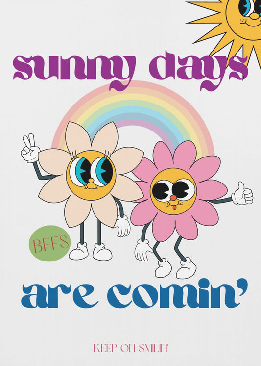 Smiling Flower Characters | Poster