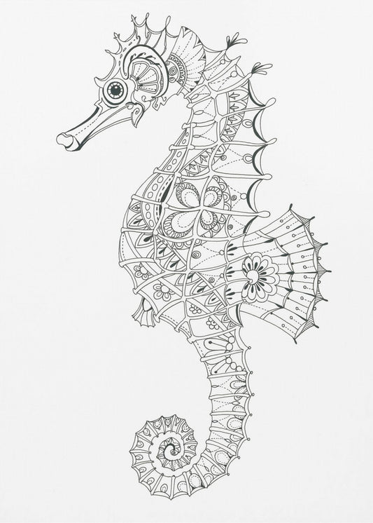 Ornate Seahorse Design | Canvas