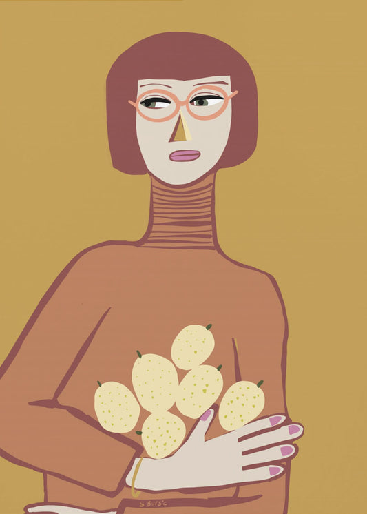 Lady with lemons | Canvas