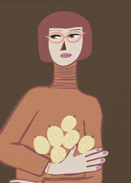 Lady with lemons | Poster