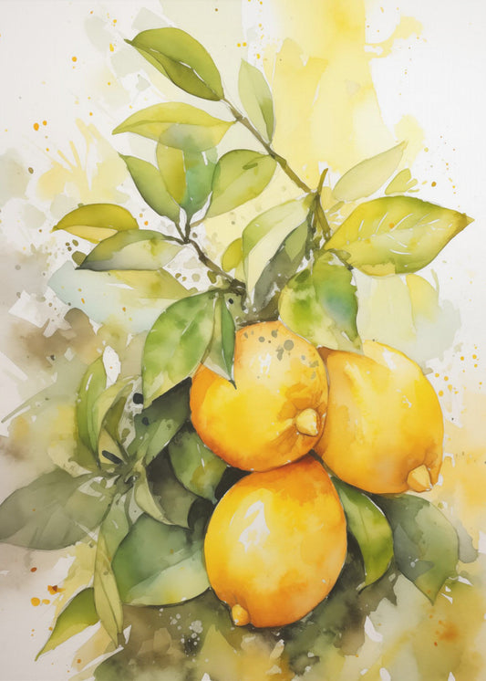 Lemons and Leaves | Canvas