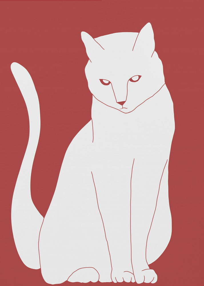 White and red cat | Canvas