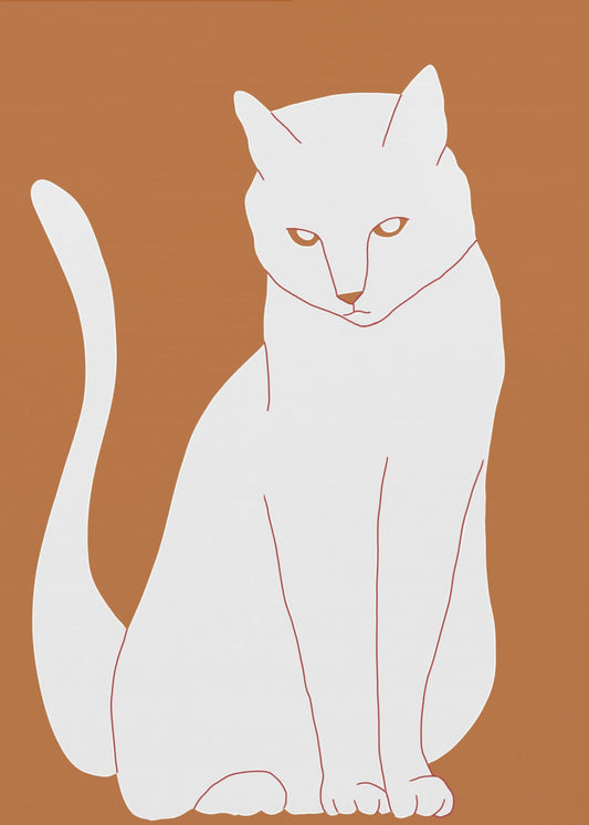 White and orange cat | Poster