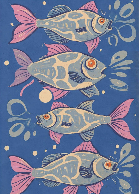 Vibrant Aquatic Dance | Poster