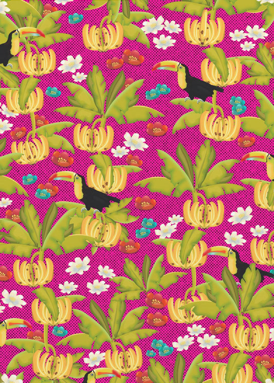 Bananas And Toucans Pattern | Canvas