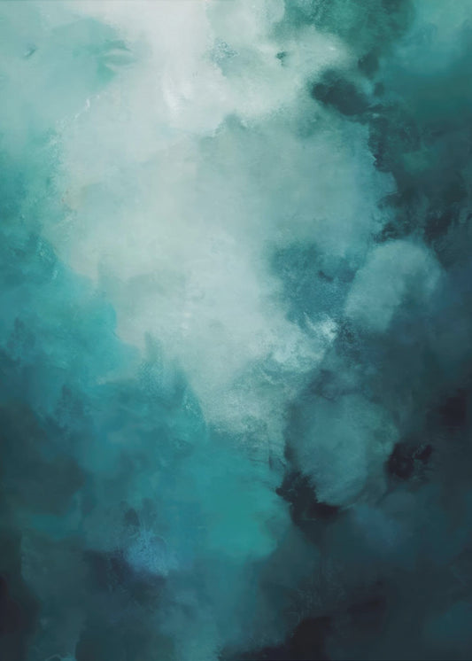 Misty Teal Abyss | Canvas