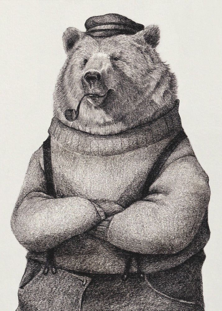 Bear In Vintage Attire | Canvas