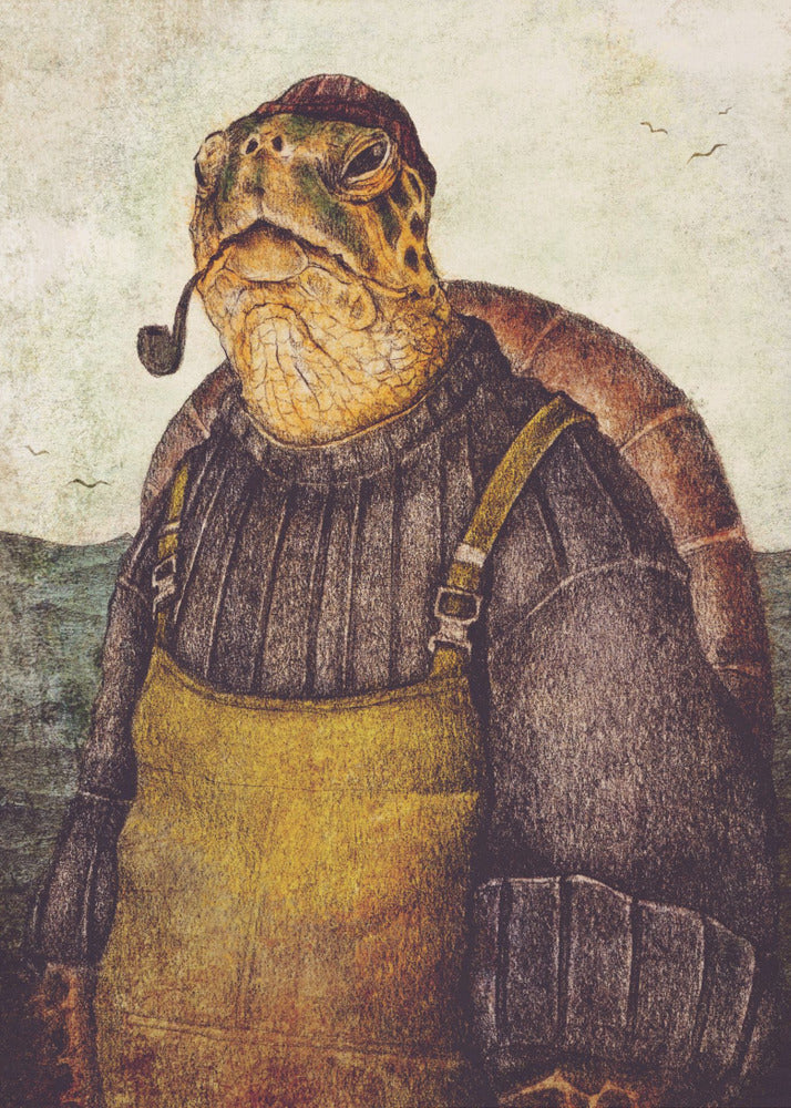 Vintage Stylish Turtle | Poster
