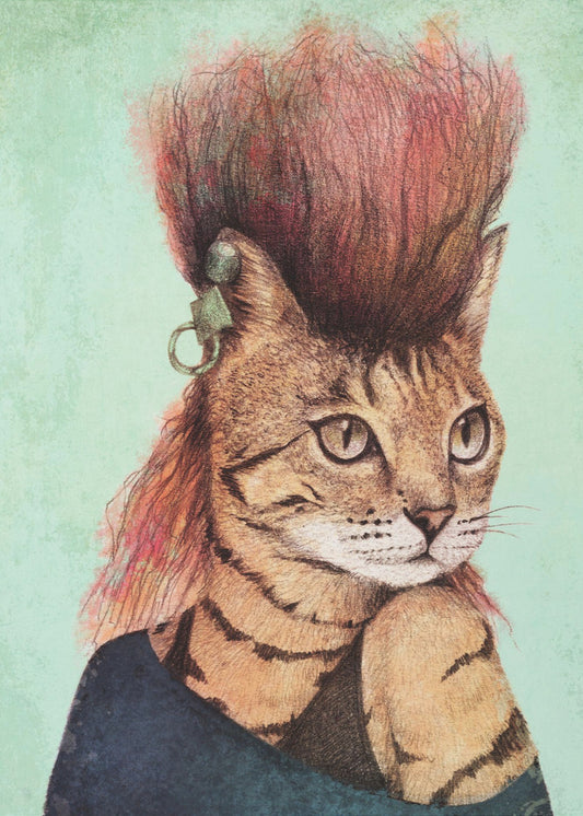 Stylish Tabby Cat | Poster