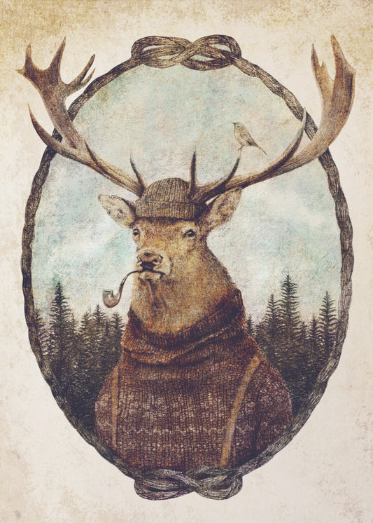 Deer Dressed In Cozy Attire | Canvas