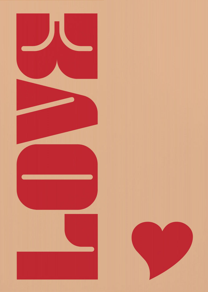 Red Bold Lettering | Canvas