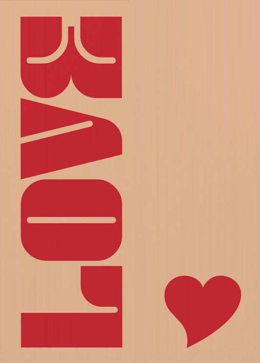 Red Bold Lettering | Canvas