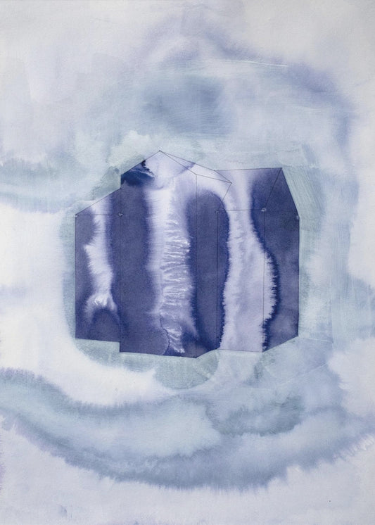 Blue and Purple Organic shapes | Poster