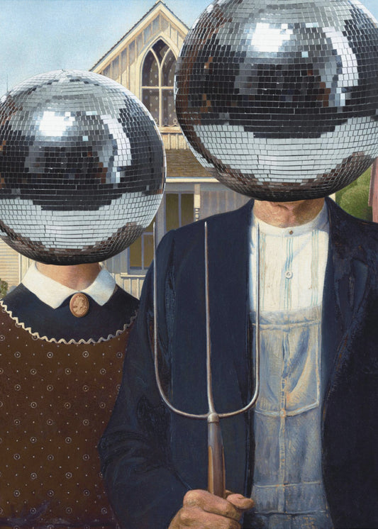 American Gothic with Disco | Canvas