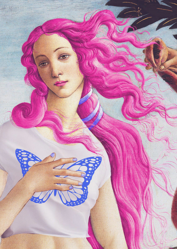 A Figure with Vibrant Pink Hair | Canvas