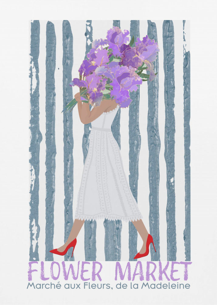 Flower Market Marche aux fleurs Paris | Poster
