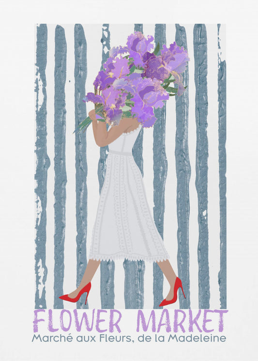 Flower Market Marche aux fleurs Paris | Poster