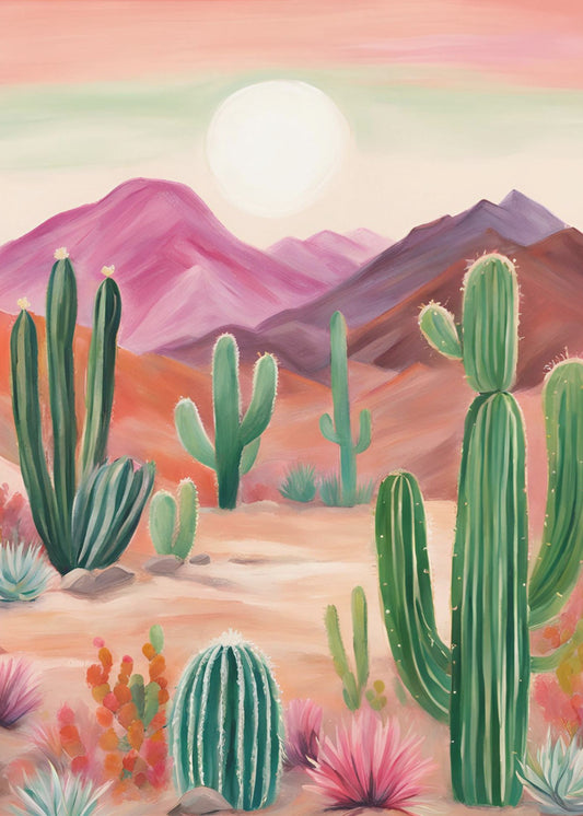A Vibrant Desert Landscape | Poster