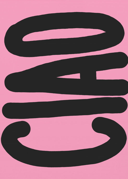 Bold Black Typography on Pink | Poster