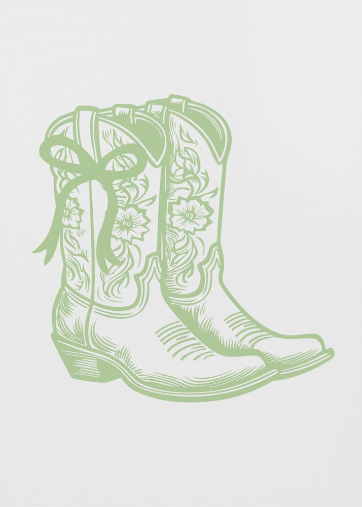 Floral Cowboy Boots | Poster