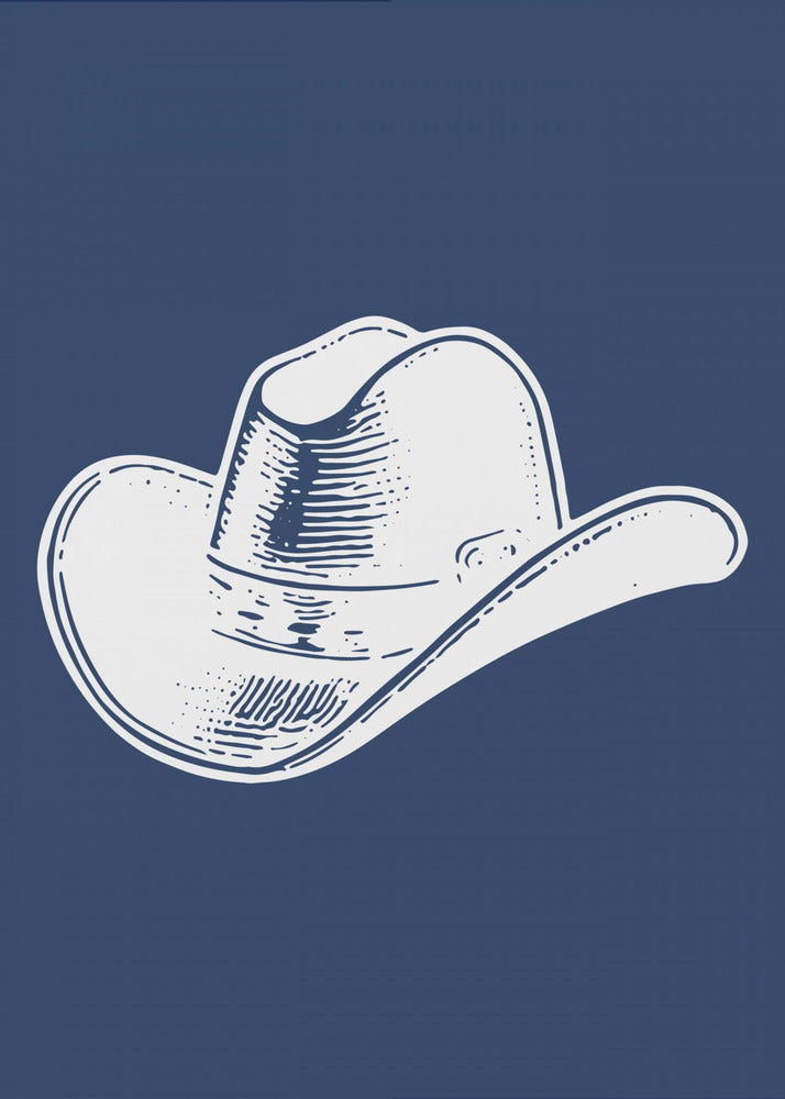 Navy Blue Cowboy Hat | Poster