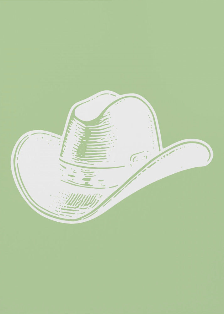 Sage Green Cowboy Hat | Poster
