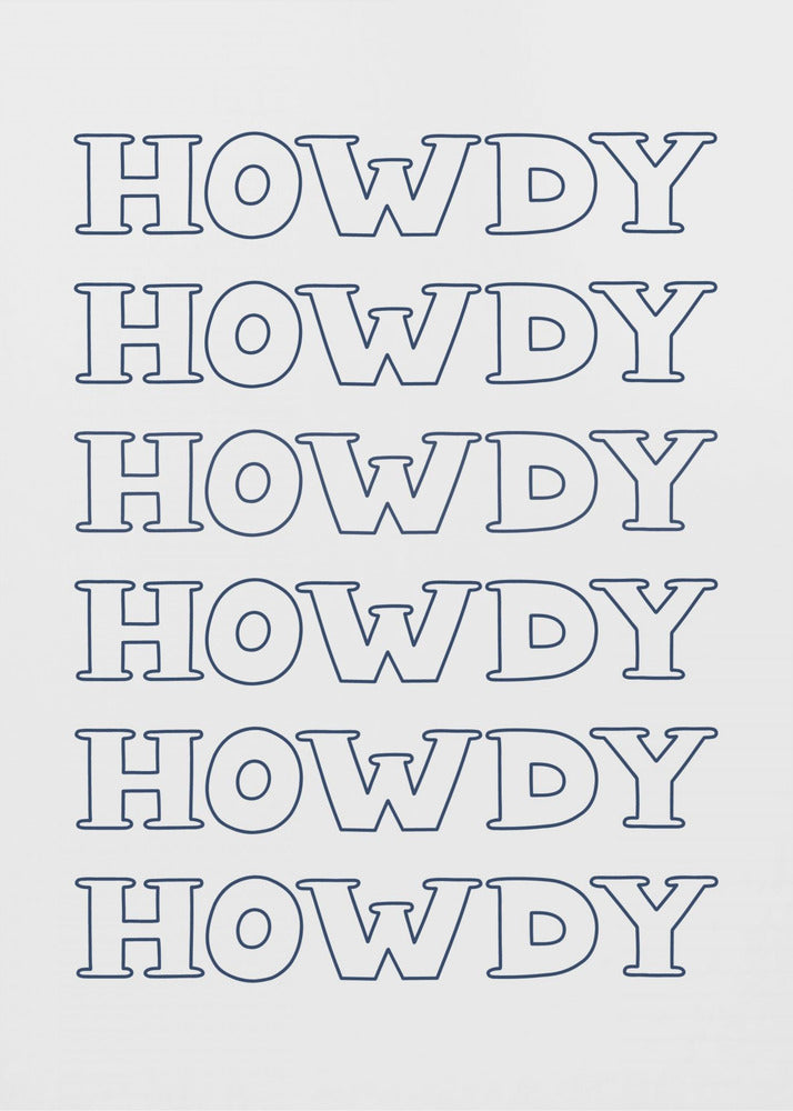 Navy Blue Howdy | Poster
