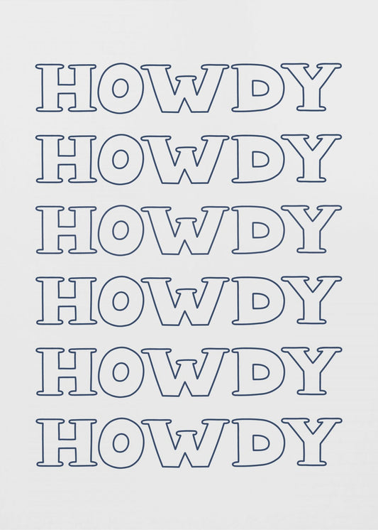 Navy Blue Howdy | Canvas