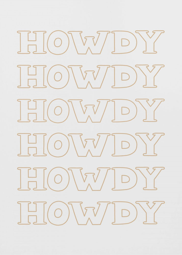 Neutral Howdy | Canvas