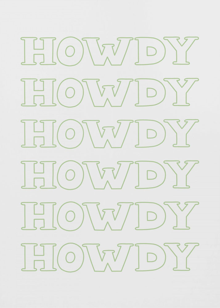 Sage Green Howdy | Canvas