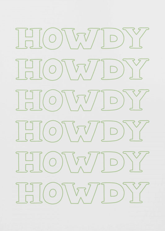 Sage Green Howdy | Canvas