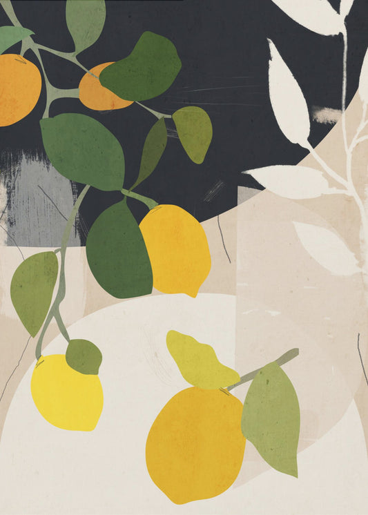 Lemon Abstract Art | Canvas