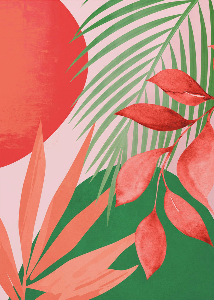 Abstract Art Tropical Garden | Poster