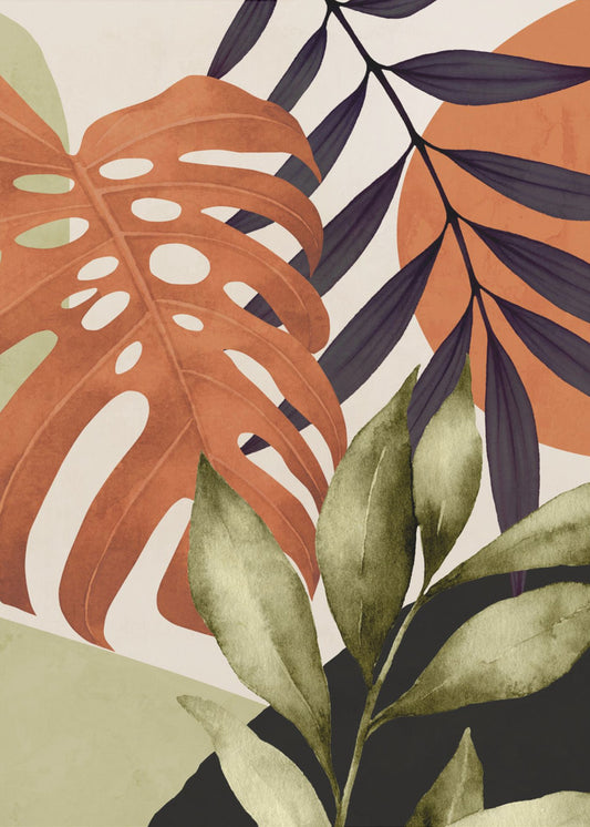 Abstract Art Tropical Leaves | Canvas