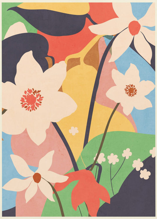 Abstract Art Landscape Flowers | Poster