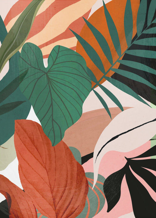 Abstract Art Tropical Leaves | Canvas