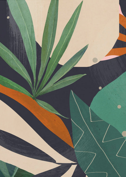Abstract Art Tropical Leaves | Poster