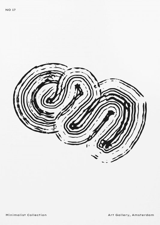 Monochrome Maze 17 | Canvas