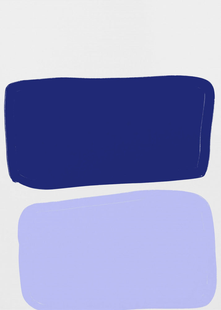 Dual Blue Blocks | Poster