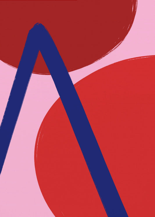 Crimson Geometry | Canvas