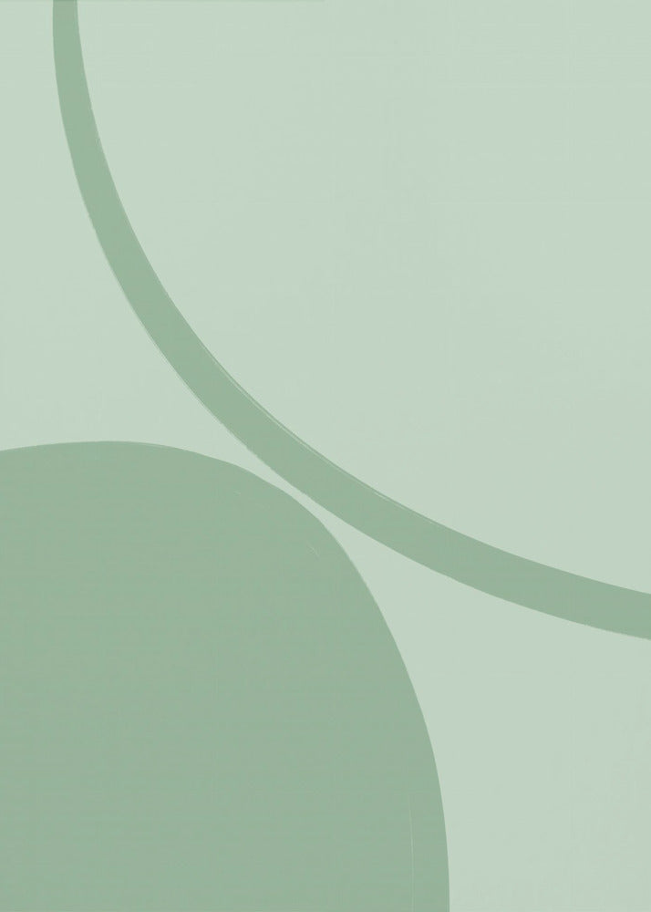 Serene Green Curves | Poster