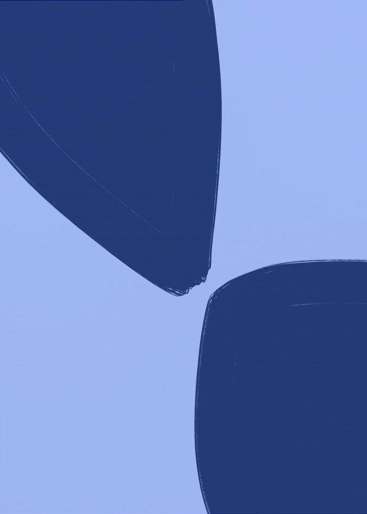 Blue Petal Shapes | Poster