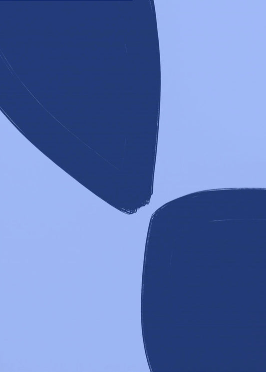 Blue Petal Shapes | Poster