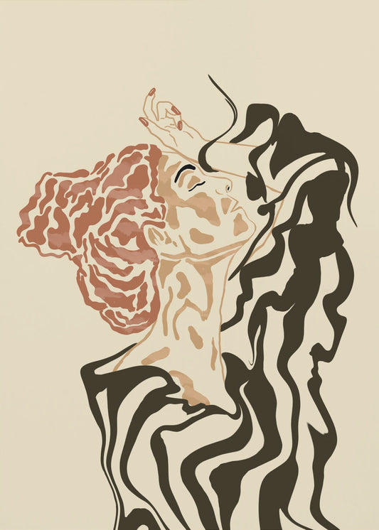 Woman In a Striped Blouse | Poster