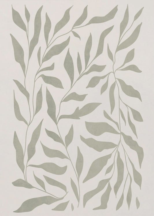 Olive Green Leaves | Poster