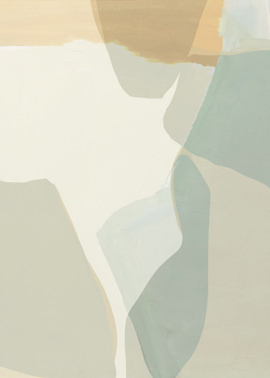 Abstract Shapes in Soft Neutral Tones | Canvas