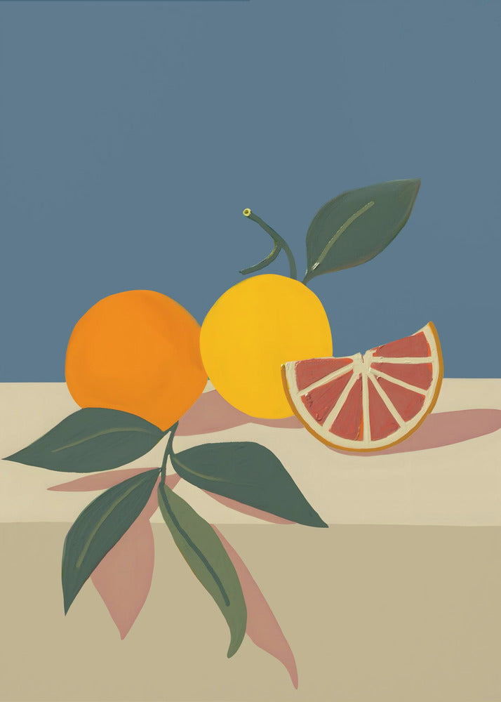 Orange and Yellow Citrus Fruits | Poster