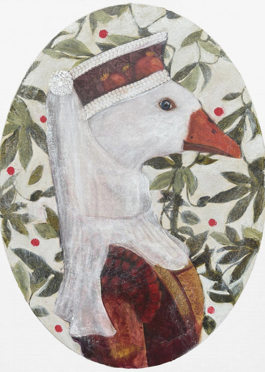 Cata With Green Leafs | Poster