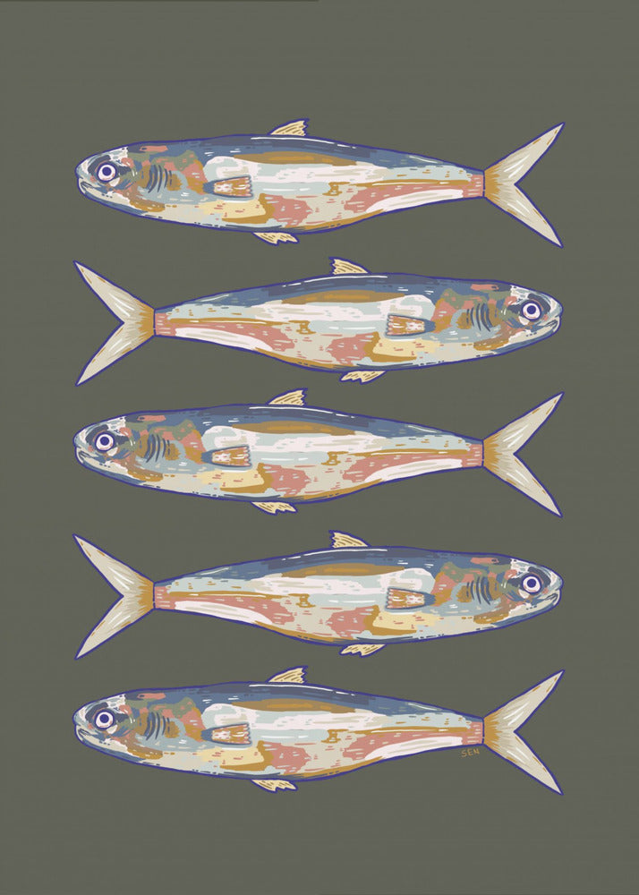 Five Fish in a Row | Poster