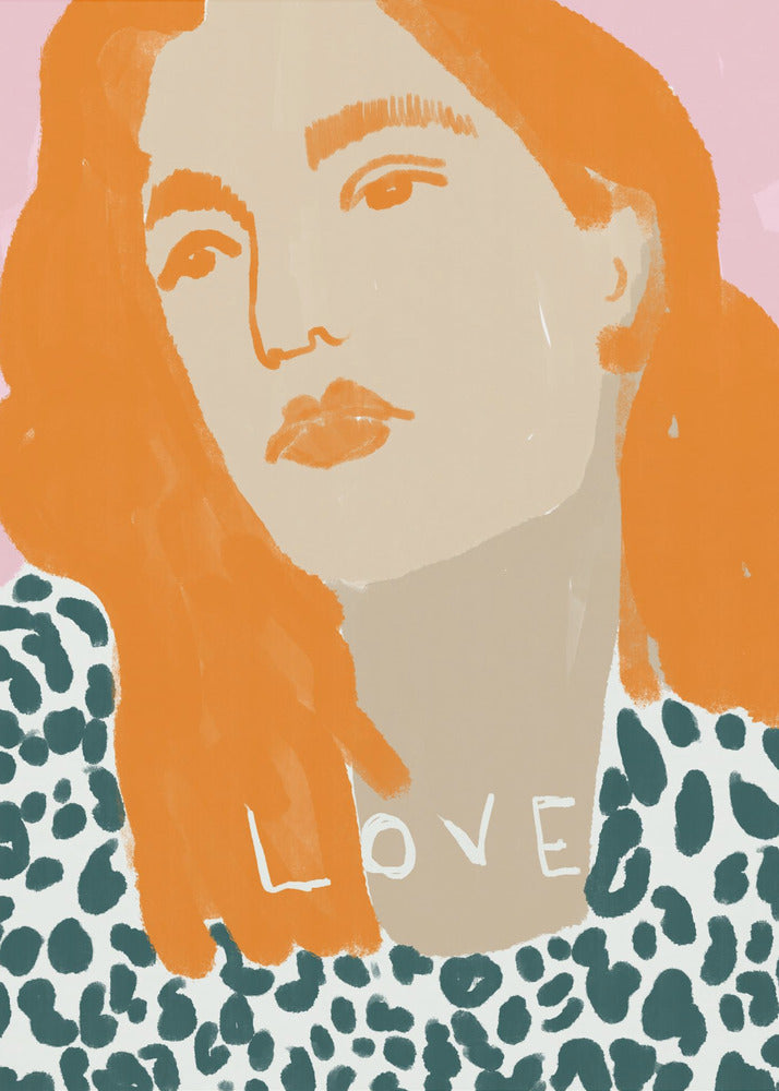 Portrait of a Woman with Orange Hair | Poster
